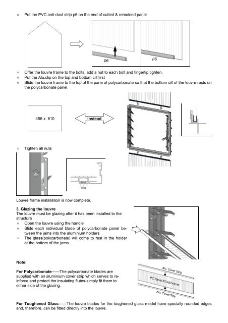 Louvre Assembly Instruction - Exaco