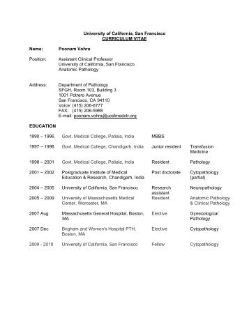 Detailed CV - Departments of Pathology and Laboratory Medicine ...