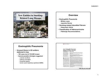 New Entities in Smoking Related Lung Disease