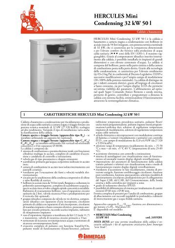 HERCULES Mini Condensing 32 kW 50 l - CLLAT.IT