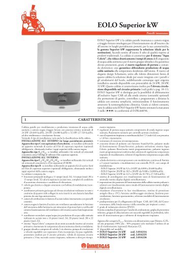 EOLO Superior kW - Immergas