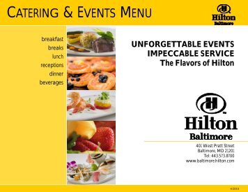 SPRING 2010 Hilton Baltimore Catering Menu.pub
