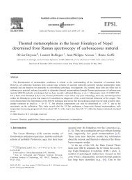 Thermal metamorphism in the lesser Himalaya of Nepal determined ...