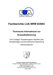 Fachberichte LUA NRW 6/2003 Technische ... - LANUV NRW