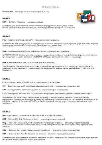 INCOTERMS 2000