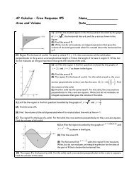 AP Calculus – Free Response #5 Name________________ Area ...