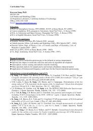 Curriculum Vitae Keeyoon Sung, Ph.D M/S183-301 Lab St