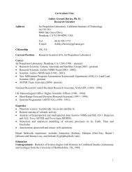 Curriculum Vitae - Science - NASA