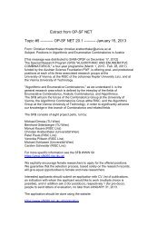 Positions in Algorithmic and Enumerative Combinatorics in Austria