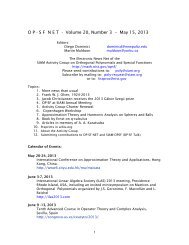 OP-SF Net - Department of Mathematics and Statistics