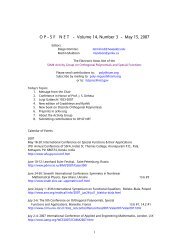 OP-SF NET - Math, Statistics, and Computational Science