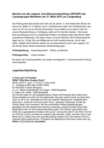 und Alterszuchtprüfung (JZP/AZP) - Jagdspaniel-Klub e.V.