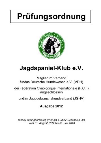 Prüfungsordnung - Jagdspaniel-Klub e.V.