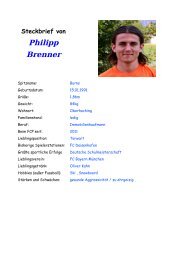 Steckbrief von Philipp Brenner - FC Pipinsried