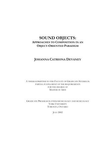 Masters Thesis - Columbia University Department of Music
