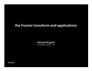 the Fourier transform and applications