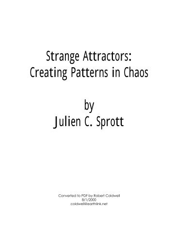 Strange Attractors - CiteSeerX