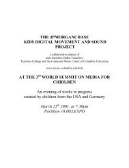 The JPMorganChase Kids Digital Movement and Sound - Columbia ...