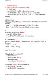 Vorfahren von 1 Johannes Friedrich Erdmann Klose ... - Hansbove.de