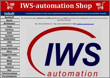 Shop betreten - IWS-automation GmbH
