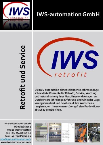 PDF-Flyer Retrofit und Service - IWS-automation GmbH