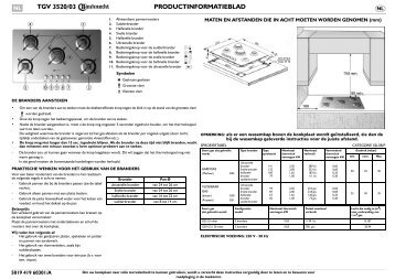 TGV 3520/03 PRODUCTINFORMATIEBLAD