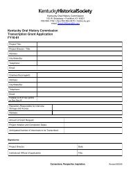 KOHC TranscriptionGrantApp_10-01.pdf - Kentucky Historical Society