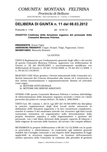 COMUNITA' MONTANA FELTRINA - Città di Feltre