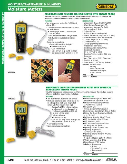 Moisture - General Tools And Instruments