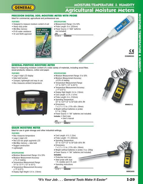 Moisture - General Tools And Instruments