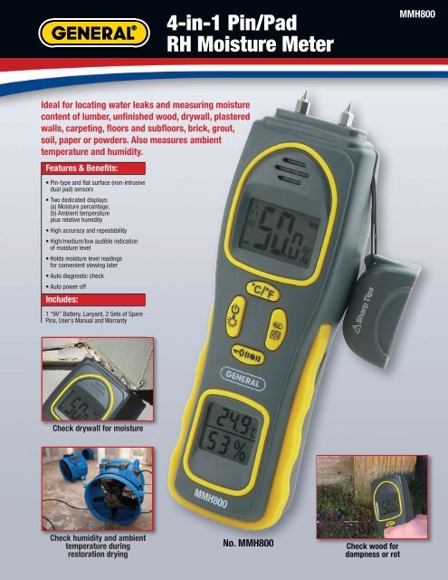 Mmh800 moisture meter outlet