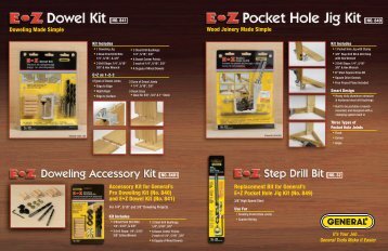 Woodworking Brochure 9/10/08.indd - General Tools And Instruments
