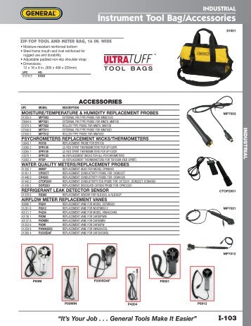 Instrument Tool Bag/Accessories - General Tools And Instruments