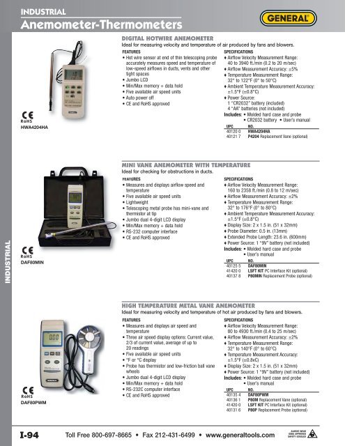 Airflow - General Tools And Instruments