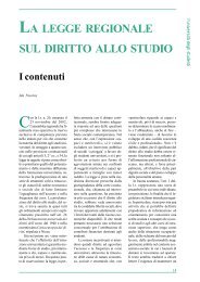 la legge regionale sul diritto allo studio - Università degli Studi di ...