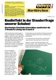 Knalleffekt in der Standortfrage unserer Schulen! - Hartkirchen