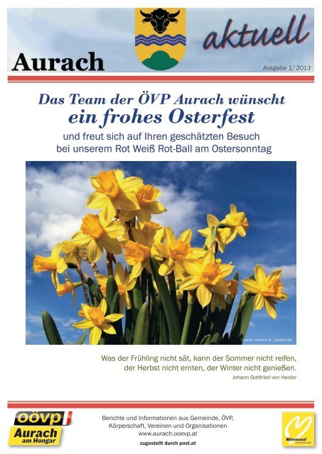 ein frohes Osterfest - Aurach