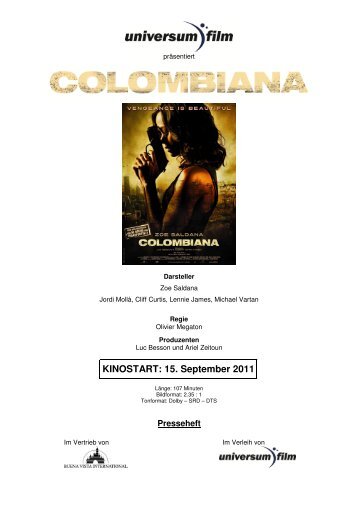 COLOMBIANA Presseheft