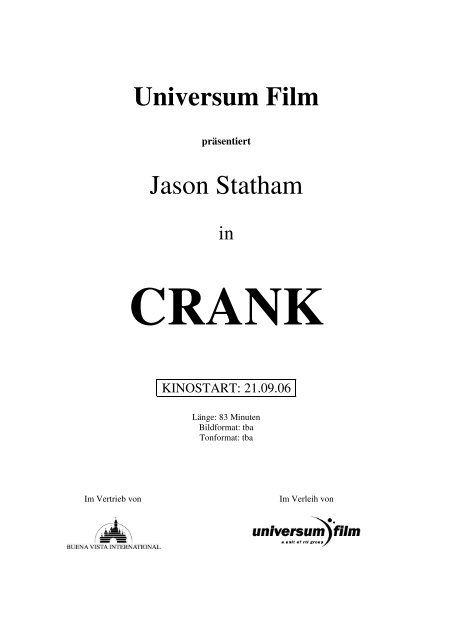 crank - Walt Disney Studios Motion Pictures Germany
