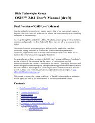 OSIS? 2.0.1 User's Manual - Web services are running on AMBIB