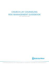 ChurCh lay COuNselINg rIsk maNagemeNt guIdeBOOk