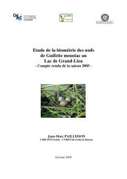 Etude de la biométrie des œufs de Guifette moustac au Lac ... - Ecobio