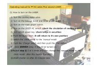 Operating manual for PY-61 series Pico second LASER (1) How to ...