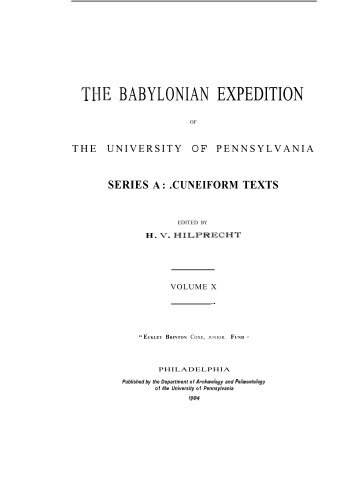 THE BABYLONIAN EXPEDITION