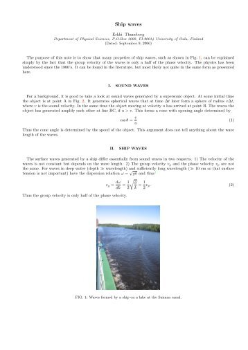 Ship waves