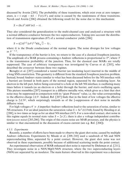 shot noise in mesoscopic conductors - Low Temperature Laboratory