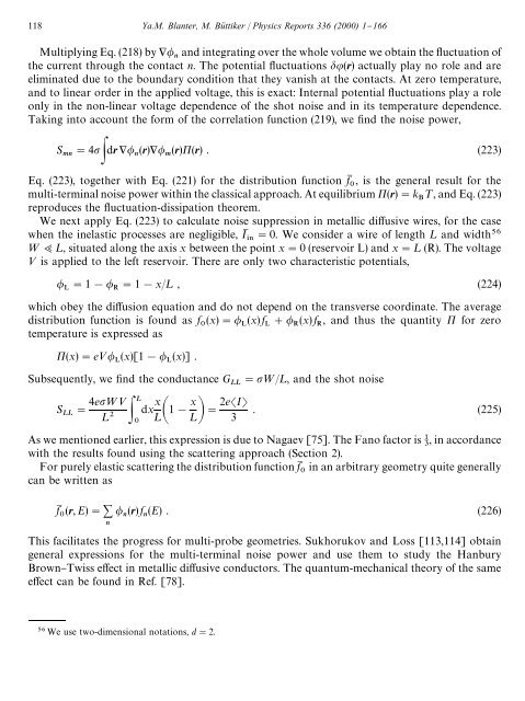 shot noise in mesoscopic conductors - Low Temperature Laboratory