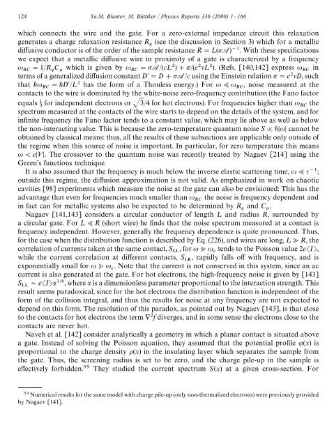 shot noise in mesoscopic conductors - Low Temperature Laboratory