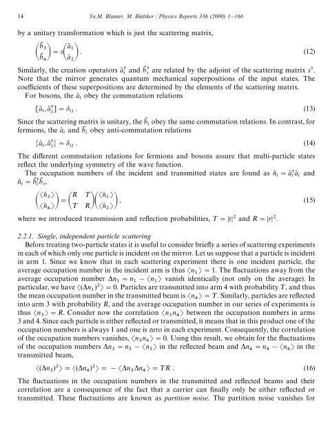 shot noise in mesoscopic conductors - Low Temperature Laboratory