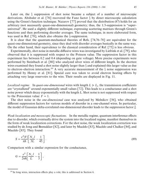 shot noise in mesoscopic conductors - Low Temperature Laboratory